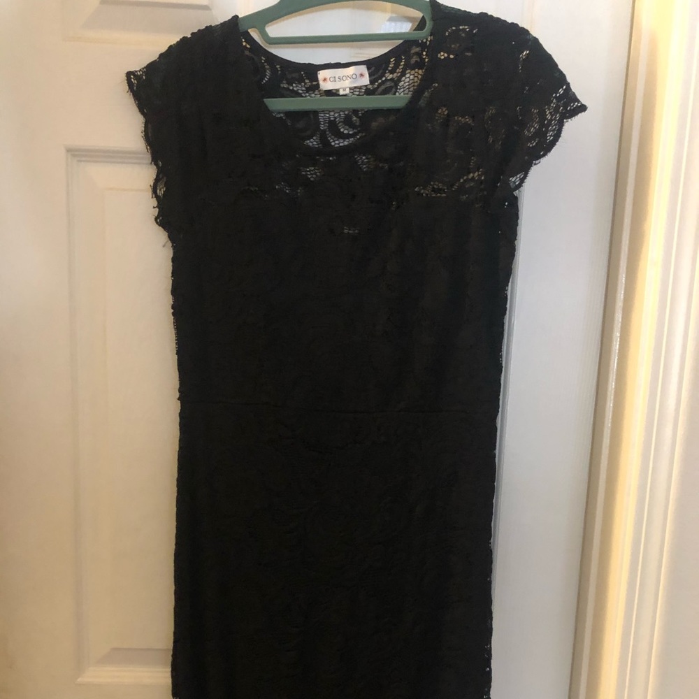 Knee length dress double layers